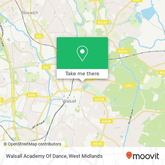 Walsall Academy Of Dance map