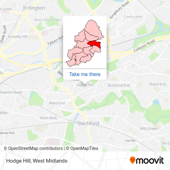 Hodge Hill Birmingham Map How To Get To Hodge Hill In Birmingham By Bus Or Train?
