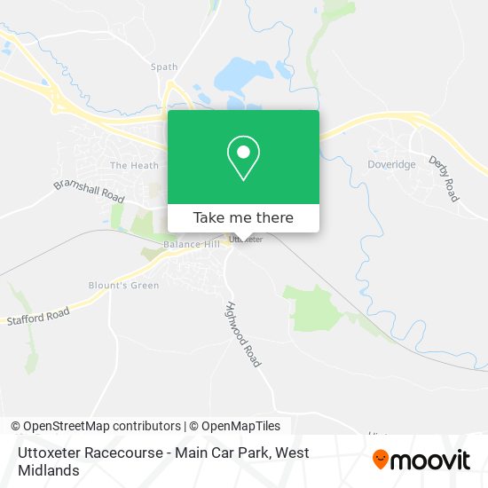 Uttoxeter Racecourse - Main Car Park map