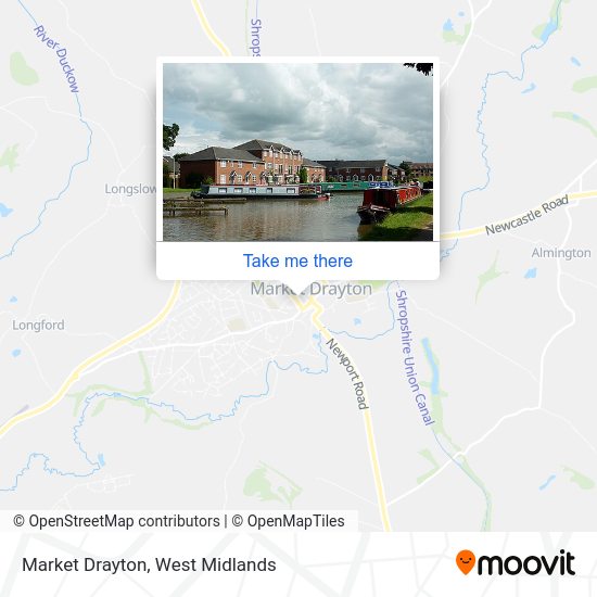 How to get to Market Drayton in Market Drayton West Ed by bus or train?