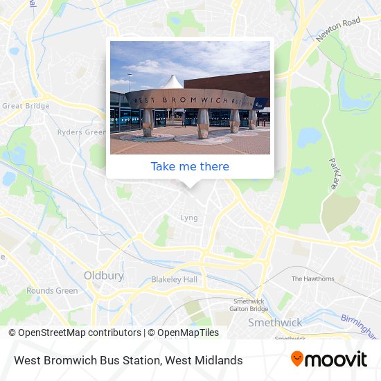 West Bromwich Bus Station map
