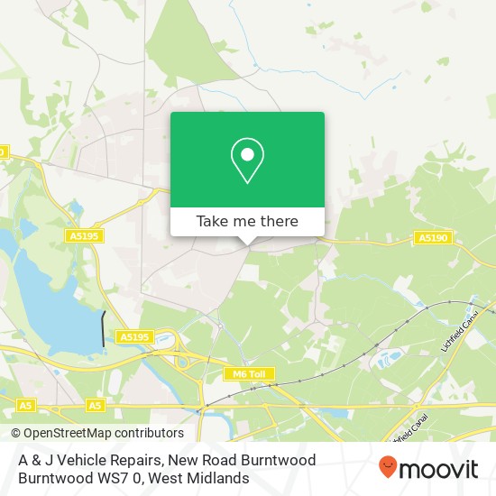 A & J Vehicle Repairs, New Road Burntwood Burntwood WS7 0 map