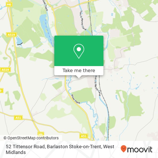 52 Tittensor Road, Barlaston Stoke-on-Trent map