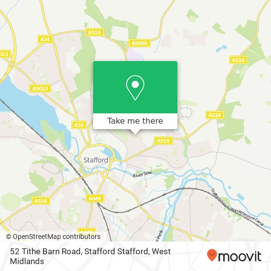 52 Tithe Barn Road, Stafford Stafford map
