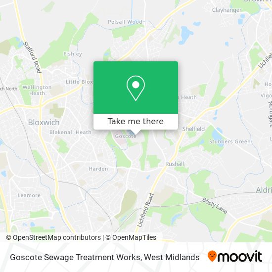 Goscote Sewage Treatment Works map