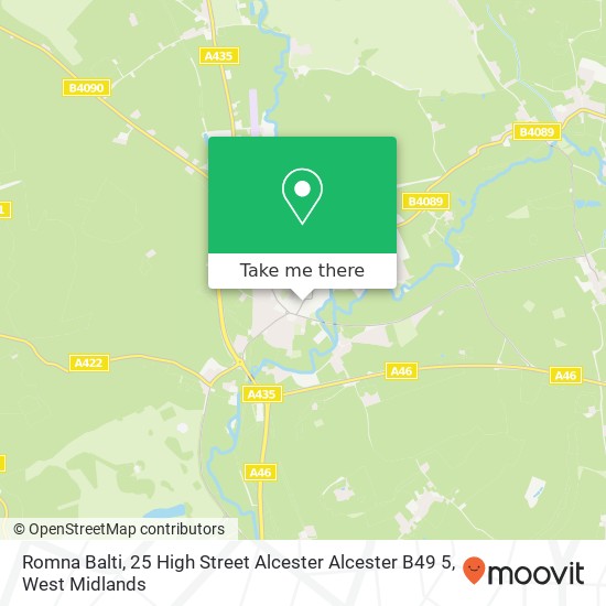 Romna Balti, 25 High Street Alcester Alcester B49 5 map