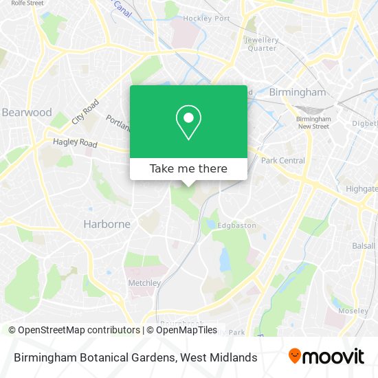 Birmingham Botanical Gardens map