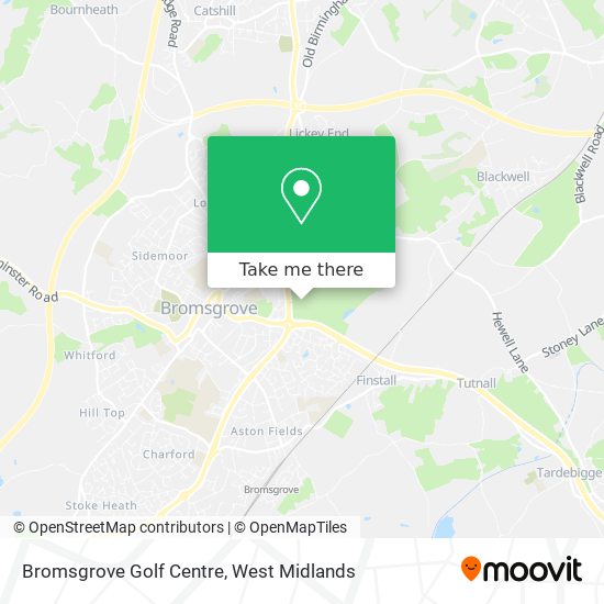 Bromsgrove Golf Centre map