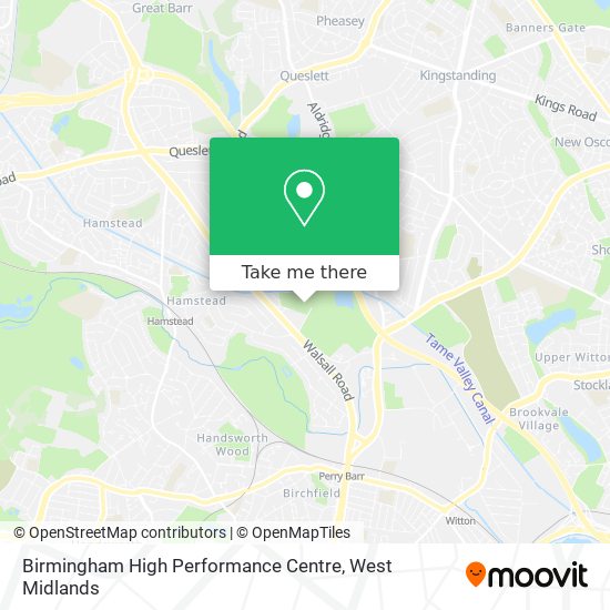 Birmingham High Performance Centre map