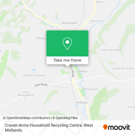 Craven Arms Household Recycling Centre map