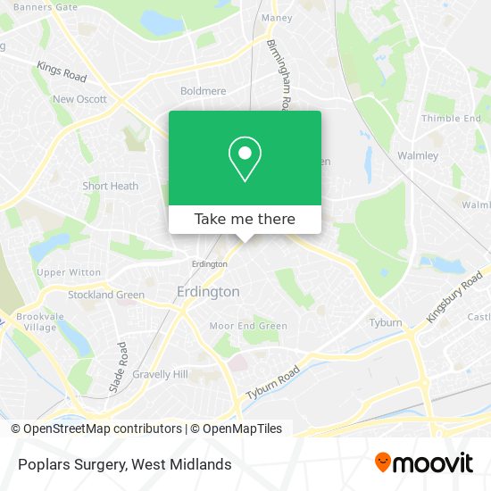 Poplars Surgery map