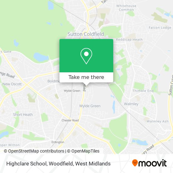 Highclare School, Woodfield map