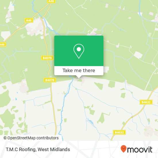 T.M.C Roofing, Wormington Broadway map