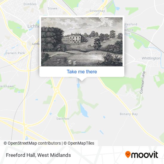 Freeford Hall map