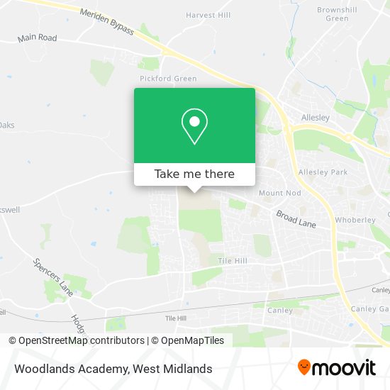 Woodlands Academy map