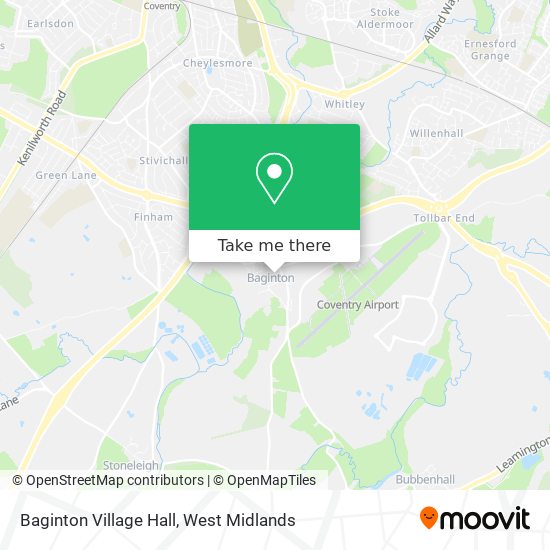 Baginton Village Hall map