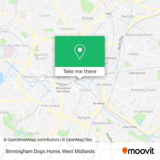 Birmingham Dogs Home map