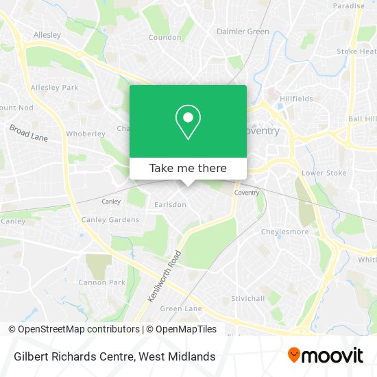 Gilbert Richards Centre map