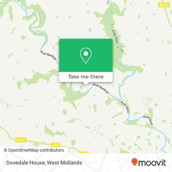 Dovedale House map