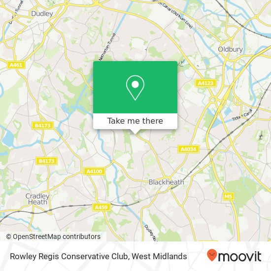 Rowley Regis Conservative Club map
