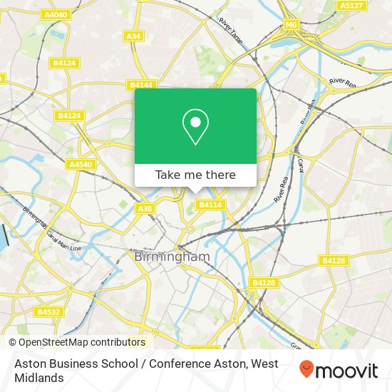 Aston Business School / Conference Aston map