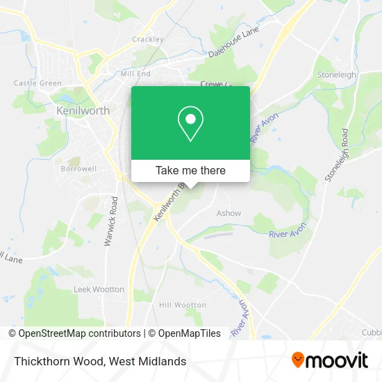 Thickthorn Wood map