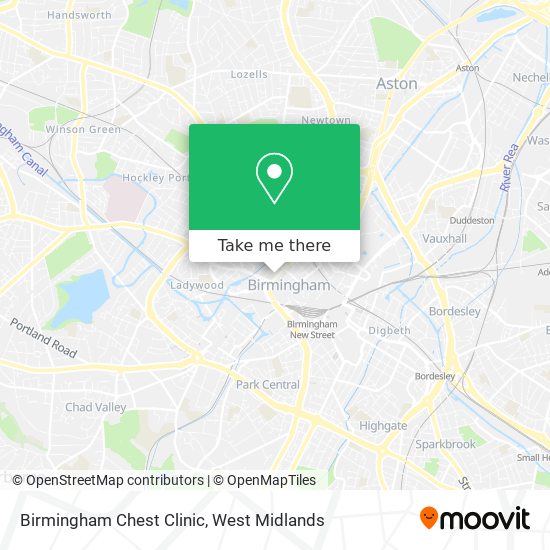 Birmingham Chest Clinic map