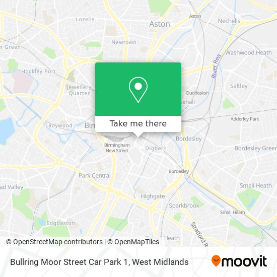 Bullring Moor Street Car Park 1 map