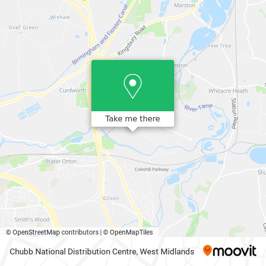 Chubb National Distribution Centre map
