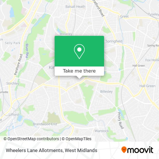 Wheelers Lane Allotments map