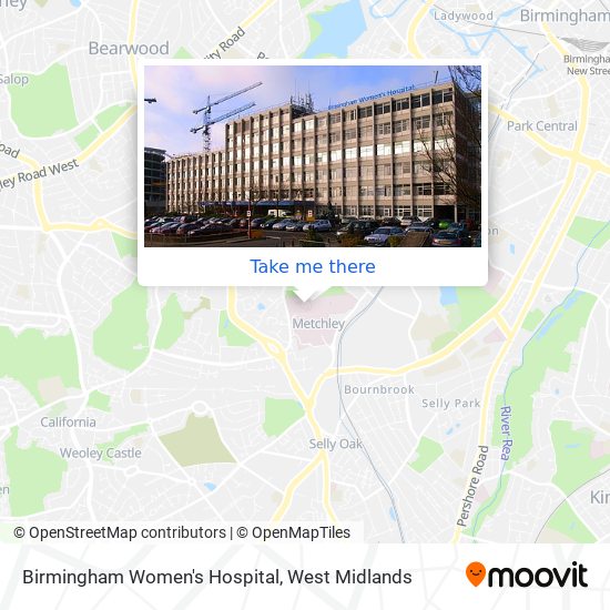 Birmingham Women's Hospital map