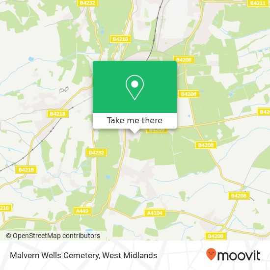Malvern Wells Cemetery map