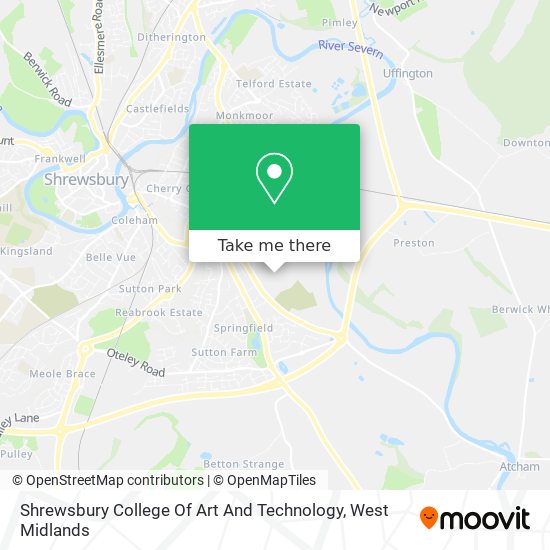 Shrewsbury College Of Art And Technology map