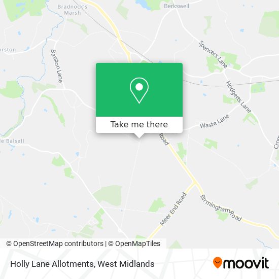 Holly Lane Allotments map