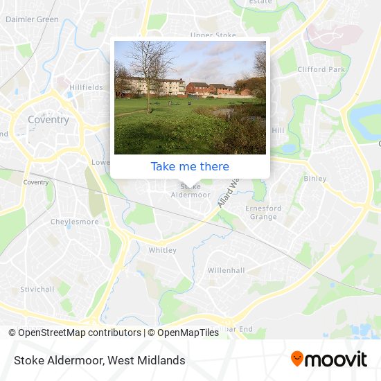 Stoke Aldermoor map