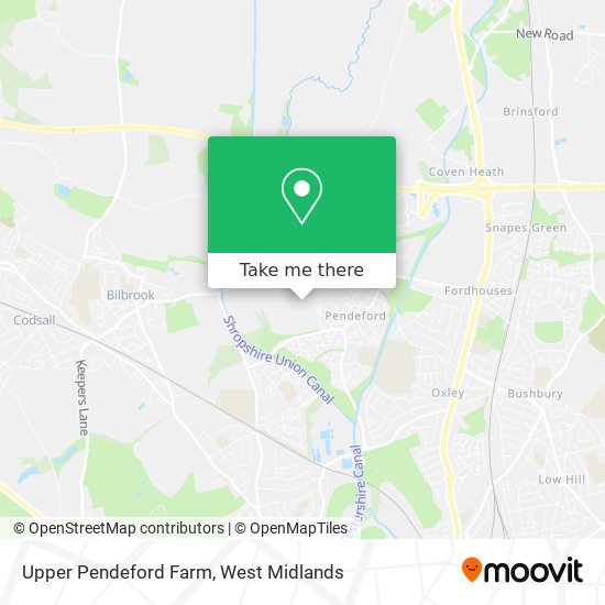 Upper Pendeford Farm map