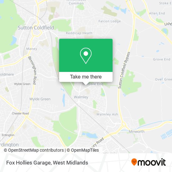 Fox Hollies Garage map