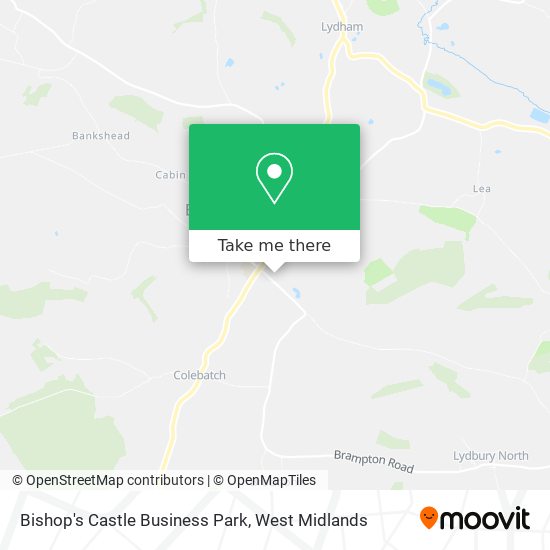 Bishop's Castle Business Park map