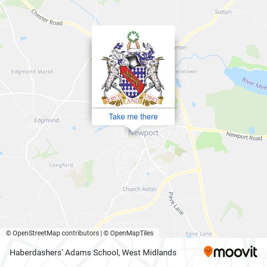 Haberdashers' Adams School map
