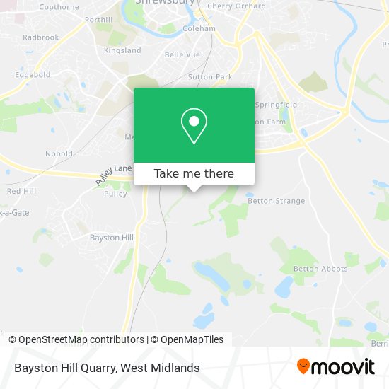 Bayston Hill Quarry map