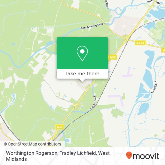 Worthington Rogerson, Fradley Lichfield map