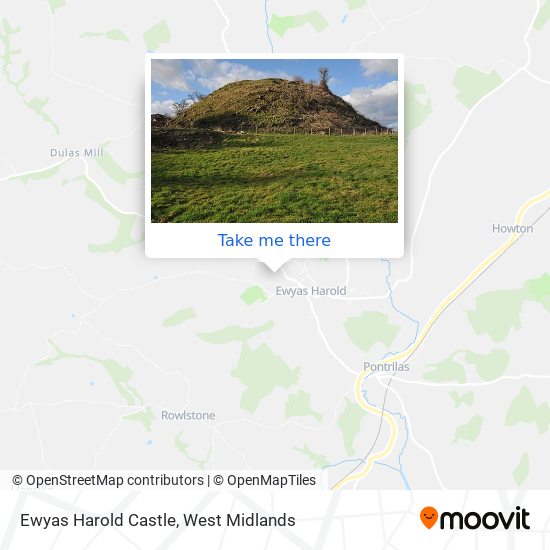 Ewyas Harold Castle map
