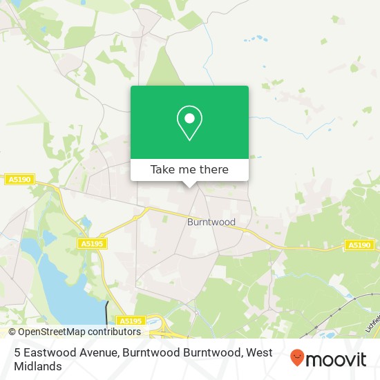 5 Eastwood Avenue, Burntwood Burntwood map