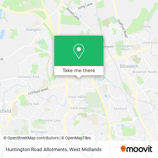 Huntington Road Allotments map