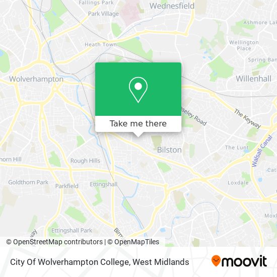 City Of Wolverhampton College map