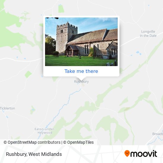 Rushbury map