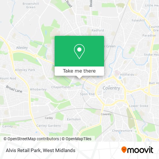 Alvis Retail Park map