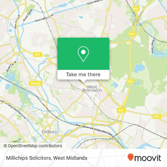 Millichips Solicitors map