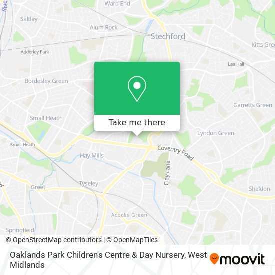 Oaklands Park Children's Centre & Day Nursery map
