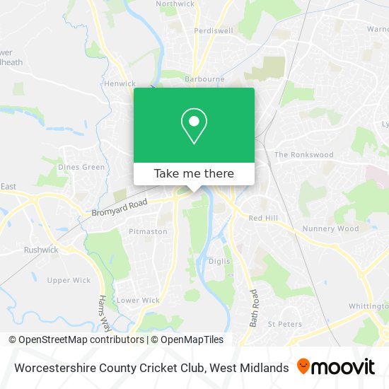 Worcestershire County Cricket Club map